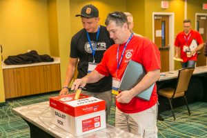 WSCFF delegates casting ballots