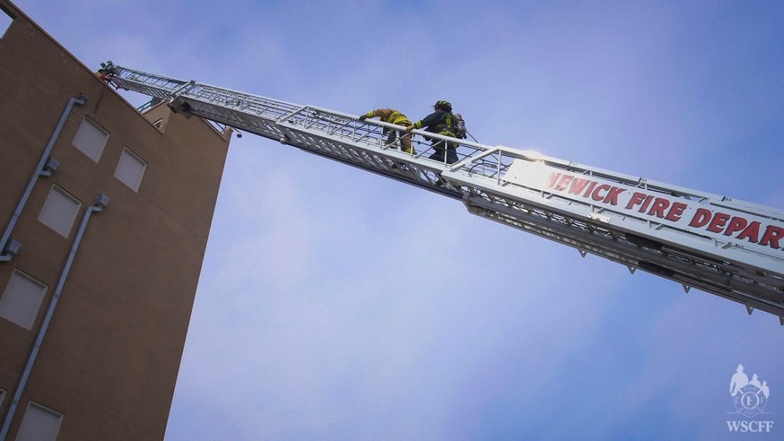 The ladder climb up 7 stories