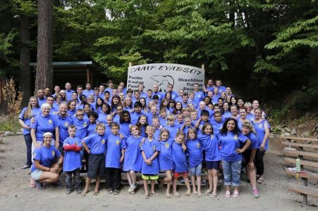 Camp-Eyabsut blue shirt group photo