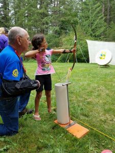 Camp-Eyabsut girl works on her archery